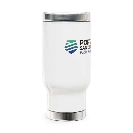 Stainless Steel Travel Mug with Handle, 14oz - Public Safety