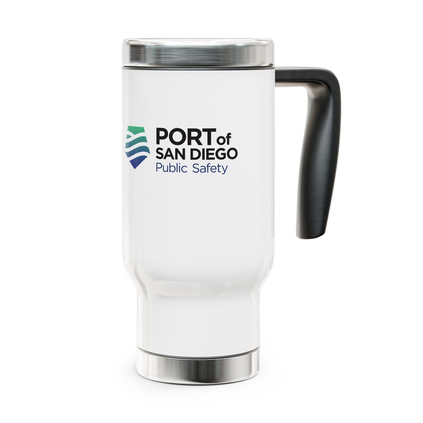 Stainless Steel Travel Mug with Handle, 14oz - Public Safety